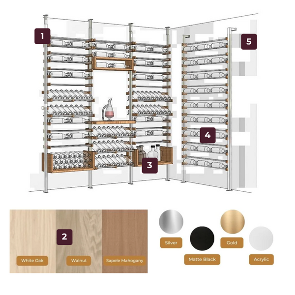 Customizable Modern Wine Displays