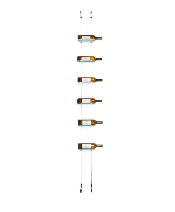 6 Bottle Float Cable Wine Racking Display Kit