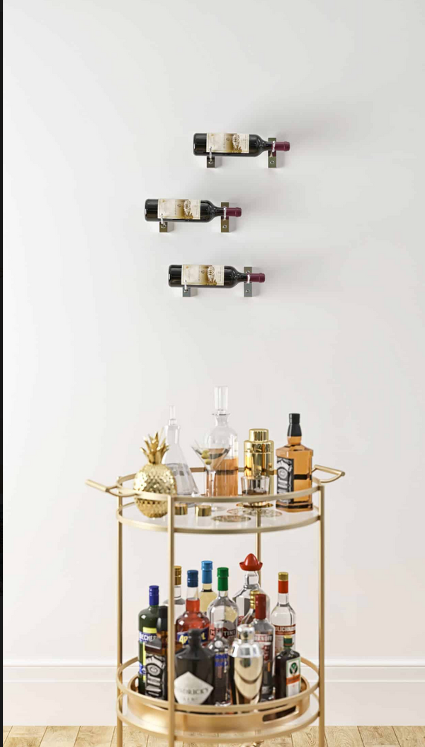 W Series Wine Rack Bottle Height (wall mounted metal wine storage)