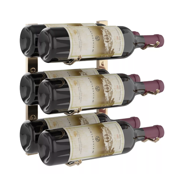 W Series Wine Rack 1 (modern wall mounted metal bottle storage)