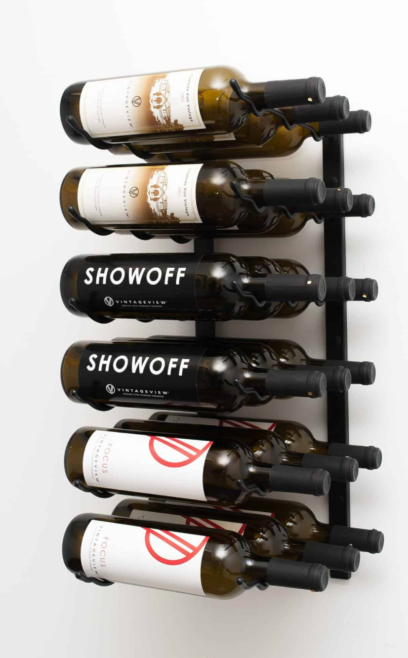 W Series Wine Rack 2 (wall mounted metal wine bottle storage)