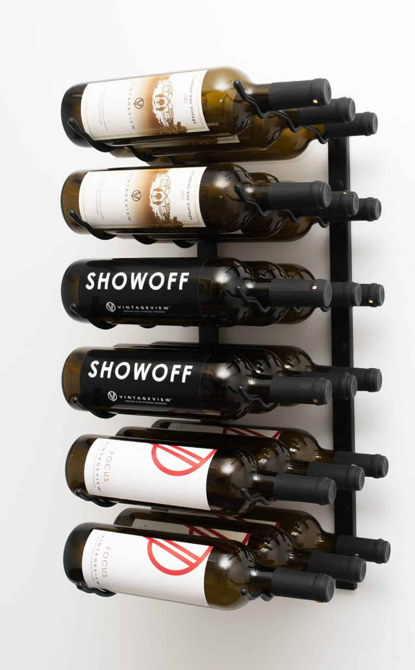 W Series Wine Rack 2 (wall mounted metal wine bottle storage)