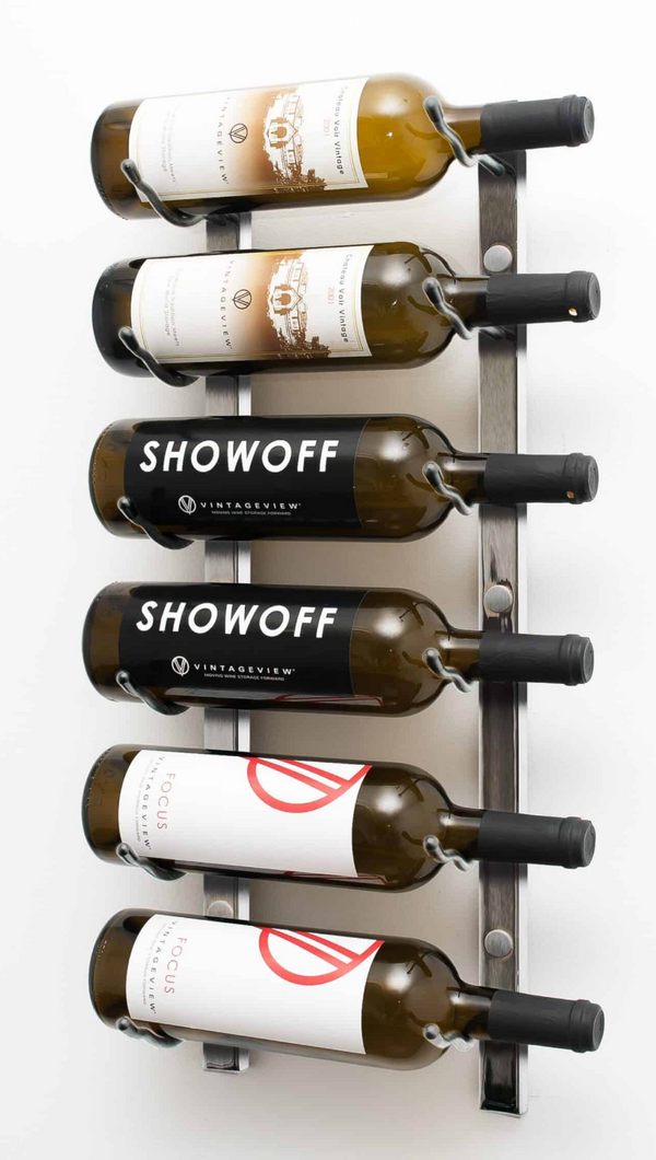 W Series Wine Rack 2 (wall mounted metal wine bottle storage)