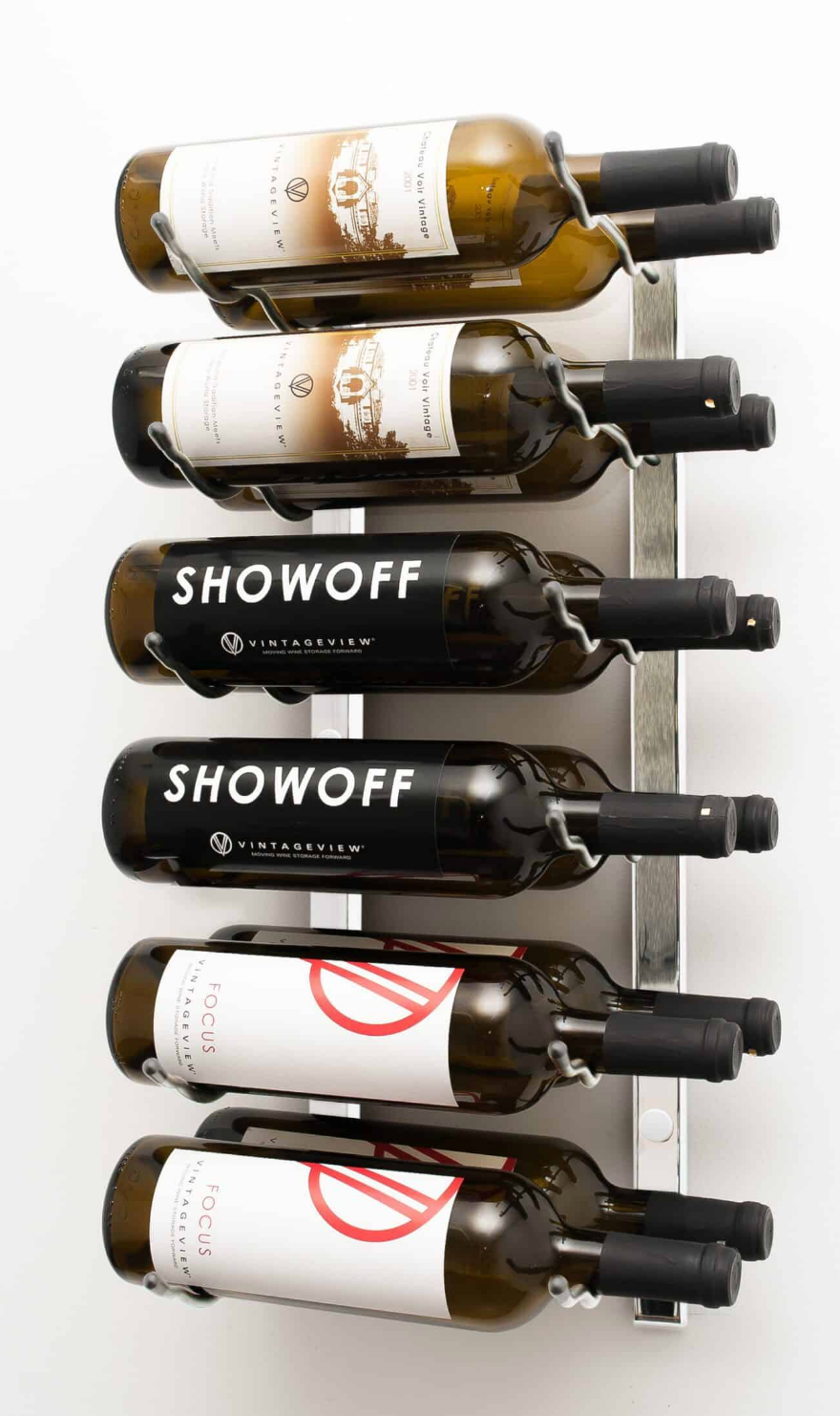 W Series Wine Rack 2 (wall mounted metal wine bottle storage)