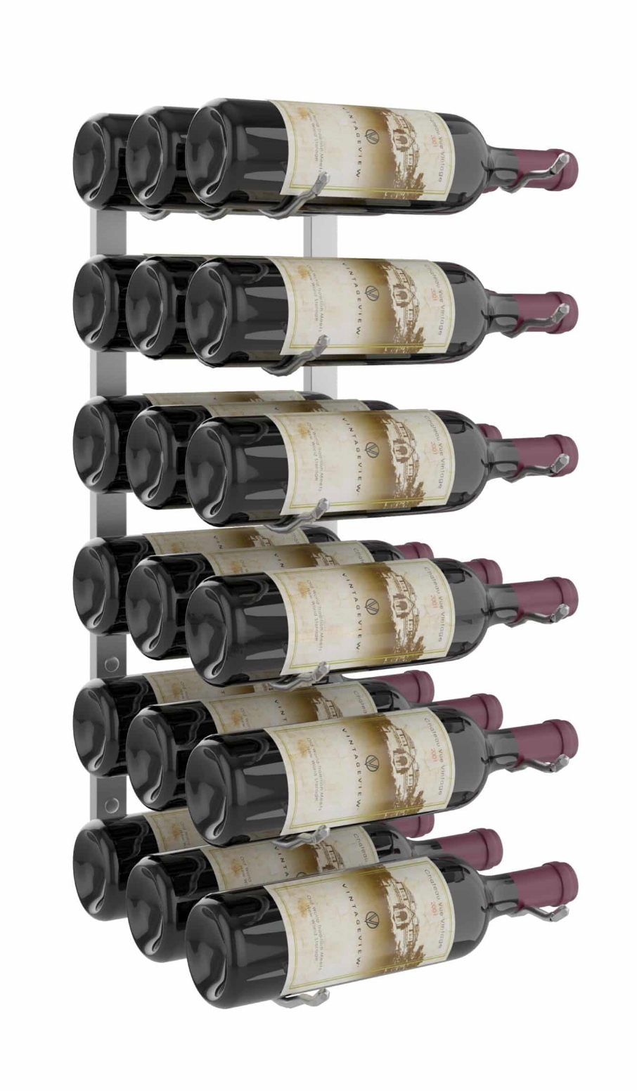 W Series Wine Rack 2 (wall mounted metal wine bottle storage)