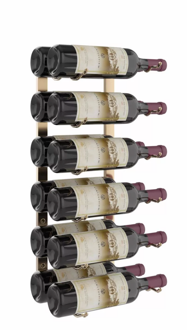 W Series Wine Rack 2 (wall mounted metal wine bottle storage)