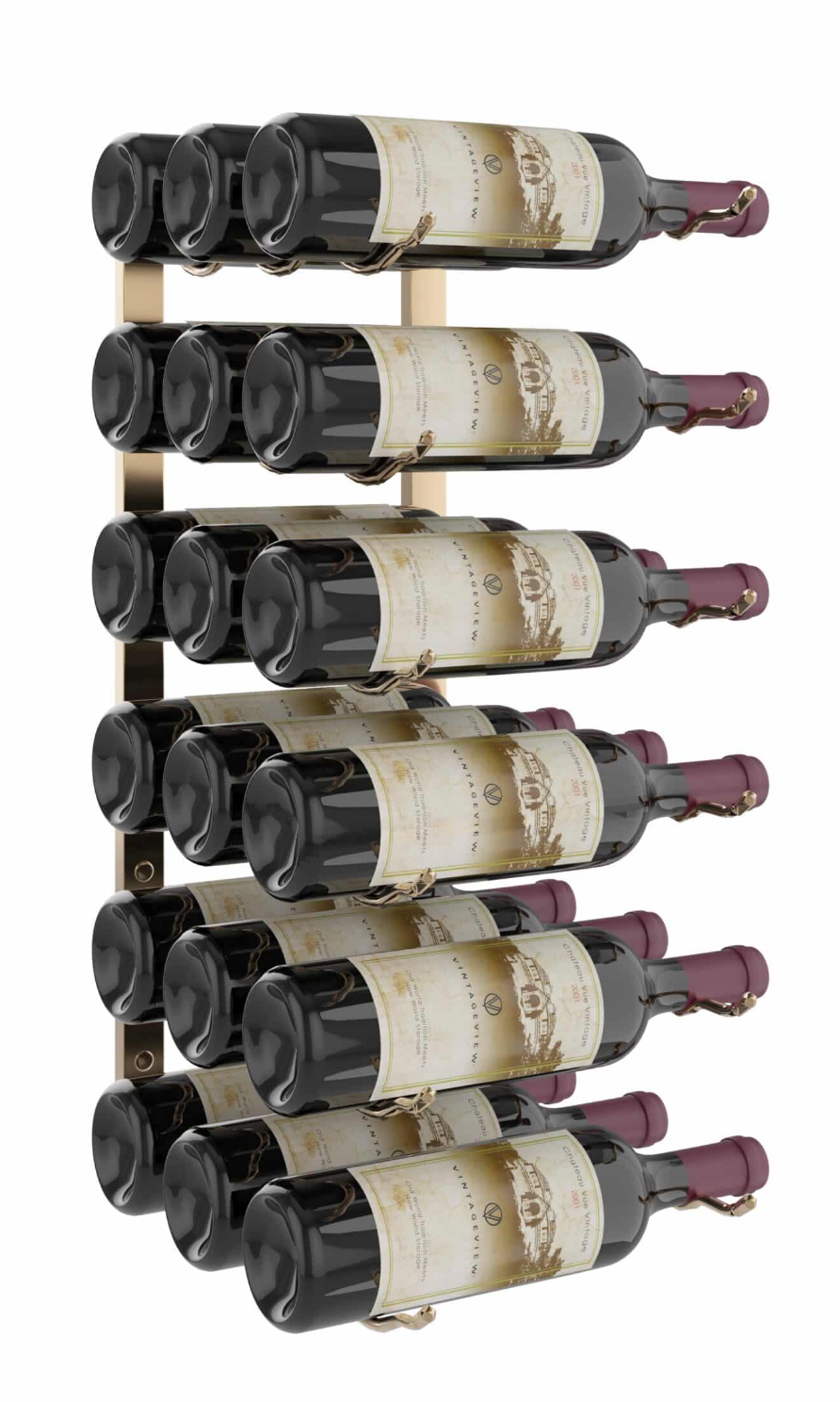 W Series Wine Rack 2 (wall mounted metal wine bottle storage)