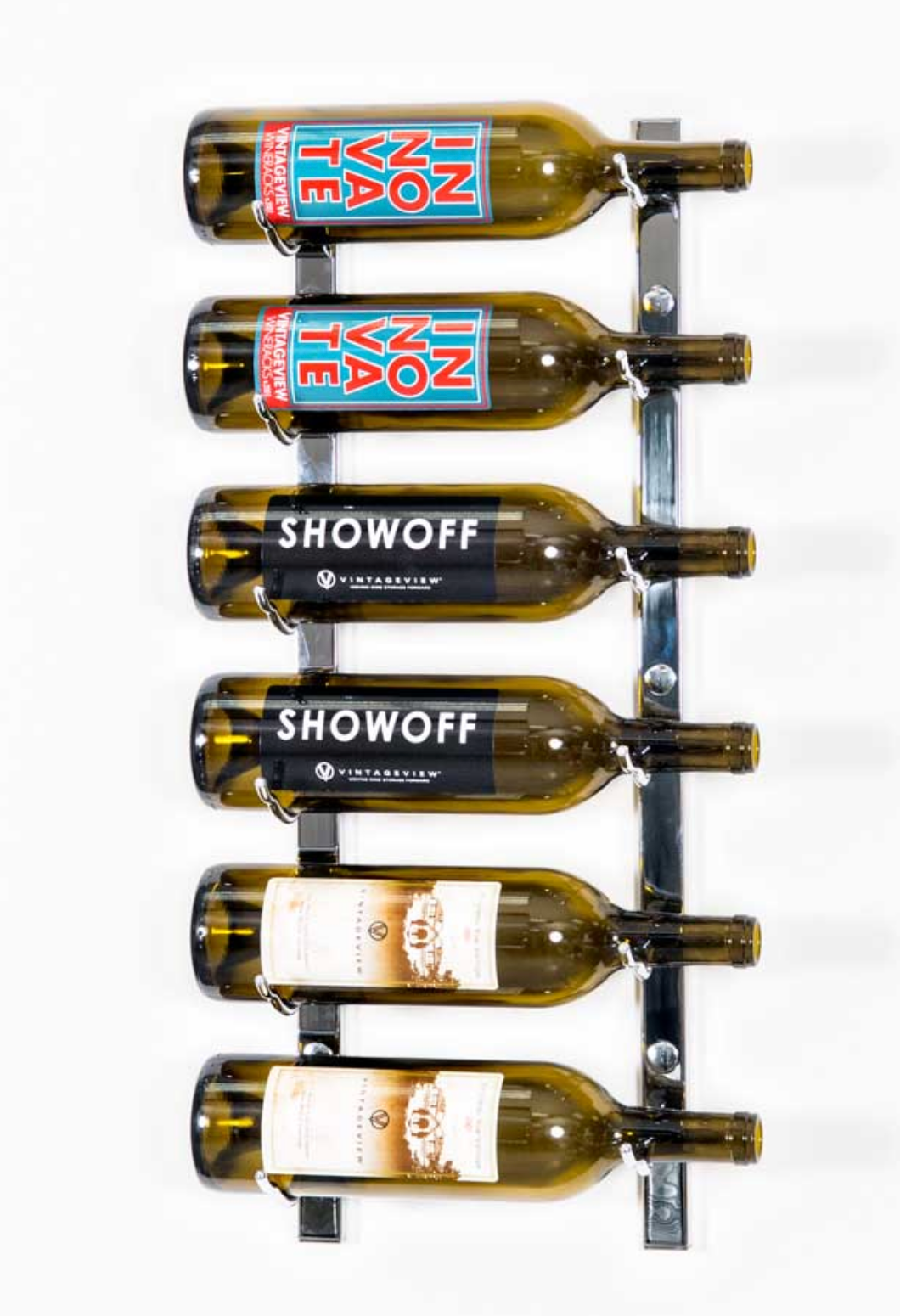 W Series Wine Rack 2 (wall mounted metal wine bottle storage)