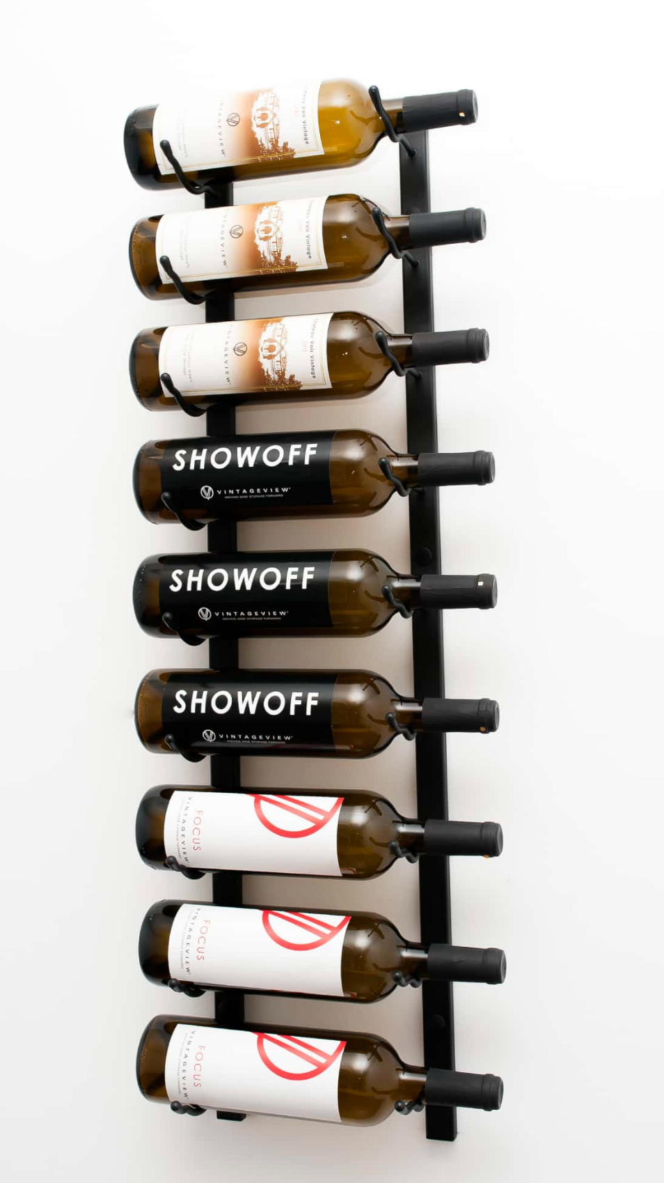 W Series Wine Rack 3 (wall mounted metal bottle storage)