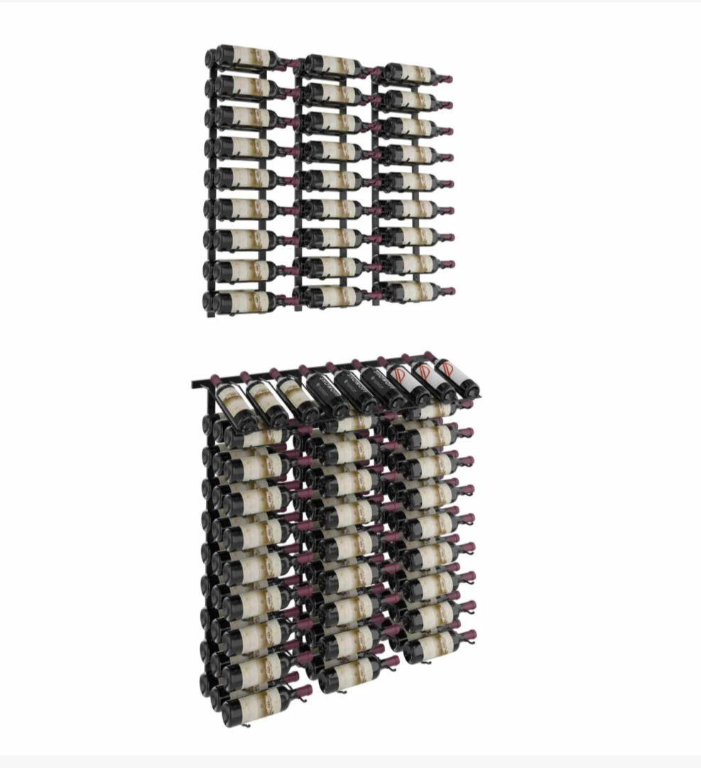 W Series Presentation Row Display (wall mounted metal wine rack kit)