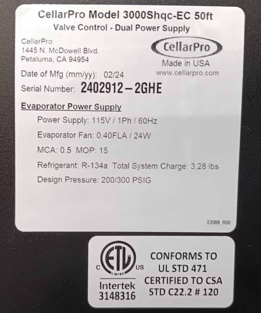 Split QC 50 Ft Horiz 1/3 Ton 3000Shqc #19253