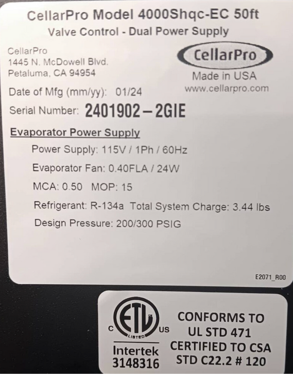 Split QC 50 Ft Horiz 1/2 Ton 4000Shqc #19255
