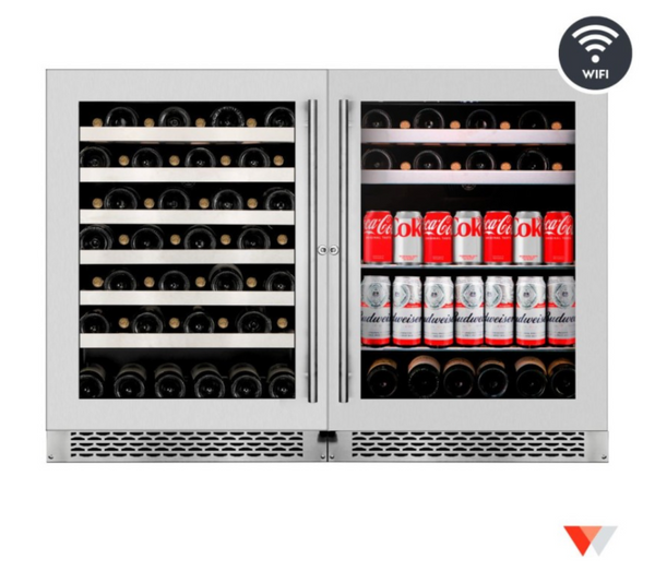 Wine Cell'R Cellar - Titanium - 2 Zones - 70 Bottles + 92 Cans