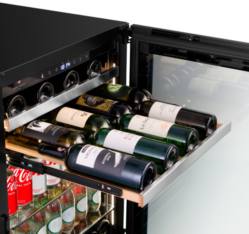 Wine Cell'R Cellar - Titanium - 2 Zones - 70 Bottles + 92 Cans