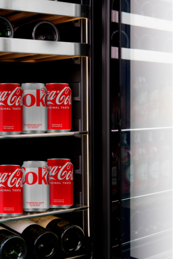 Wine Cell'R Cellar - Titanium - 2 Zones - 70 Bottles + 92 Cans