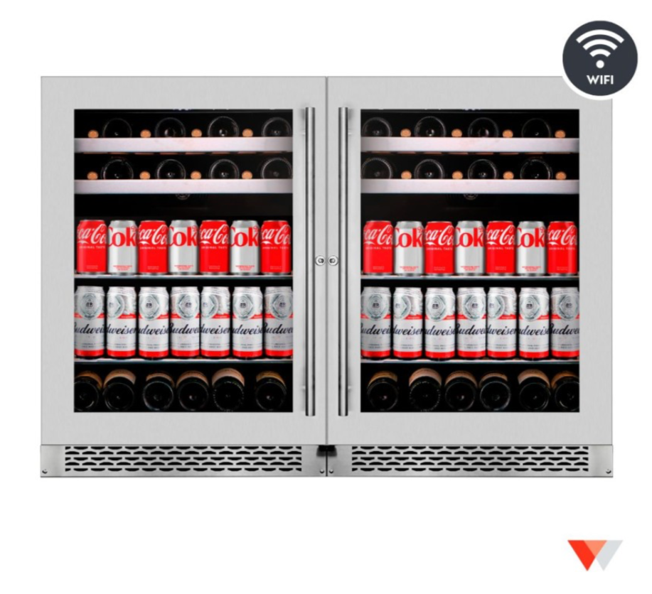 Wine Cell'R Cellar - Titanium - 2 Zones - 32 Bottles + 184 Cans