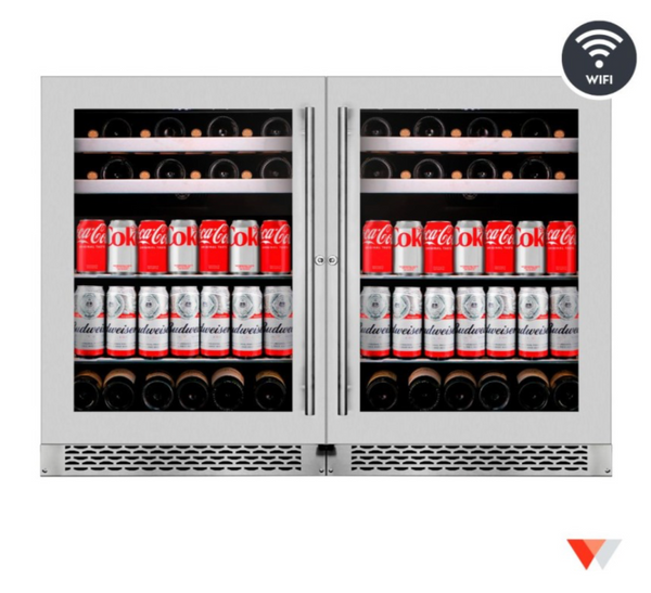 Wine Cell'R Cellar - Titanium - 2 Zones - 32 Bottles + 184 Cans