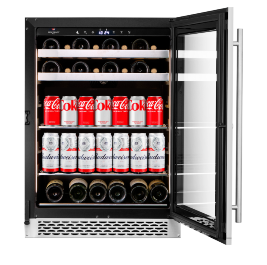 Breverage Center Wine Cell'R - Titanium - 1 Zone - 16 Bottles + 92 Cans
