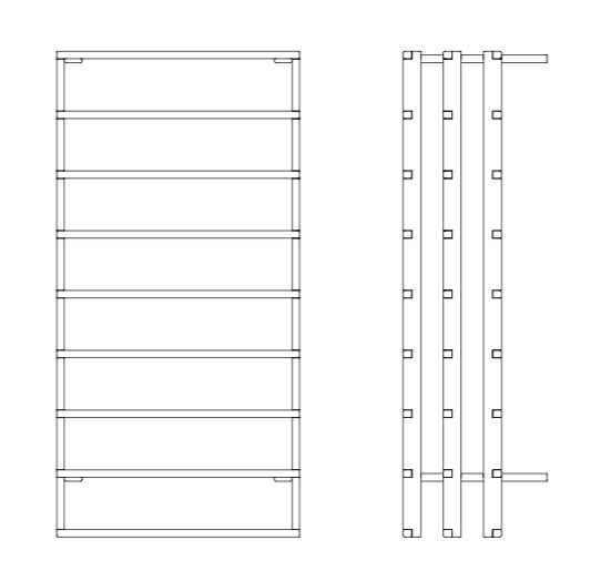 Burgundy 32 Kit Rack