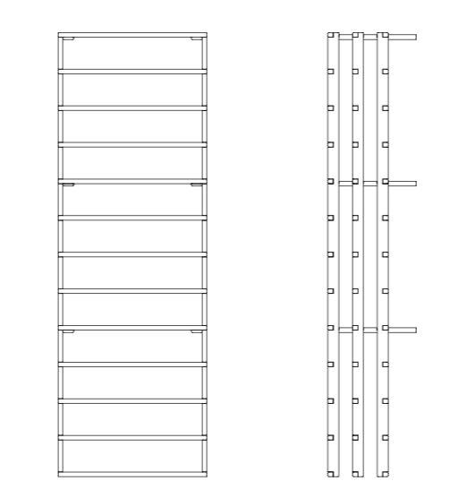 Burgundy 48 Kit Rack