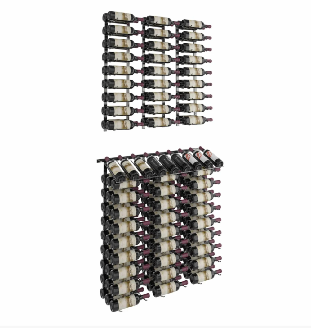 W Series Presentation Row Display (wall mounted metal wine rack kit)