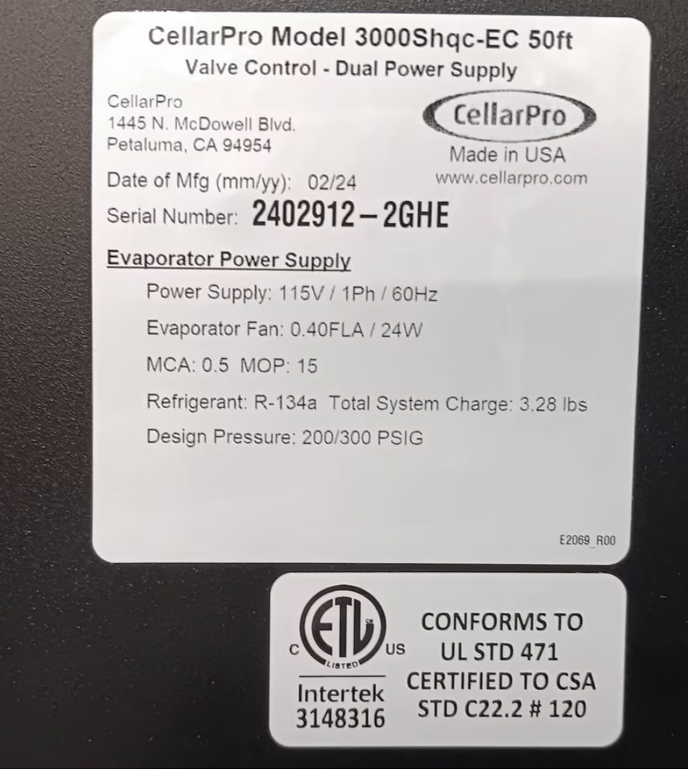 Split QC 50 Ft Horiz 1/3 Ton 3000Shqc #19253