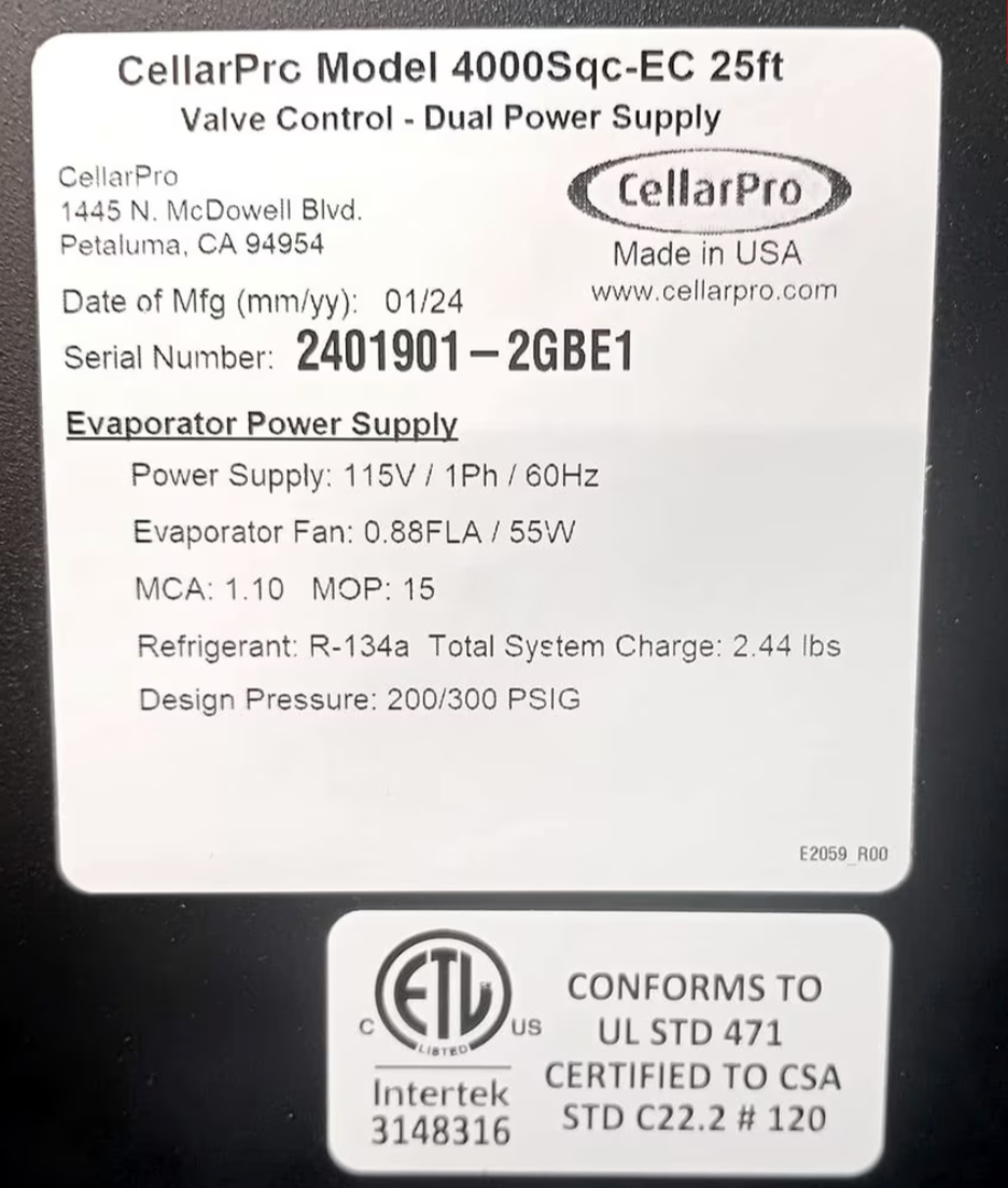 Split QC 25 Ft 1/2 Ton 4000Sqc #19208