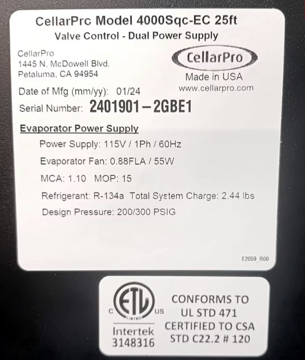 Split QC 25 Ft 1/2 Ton 4000Sqc #19208