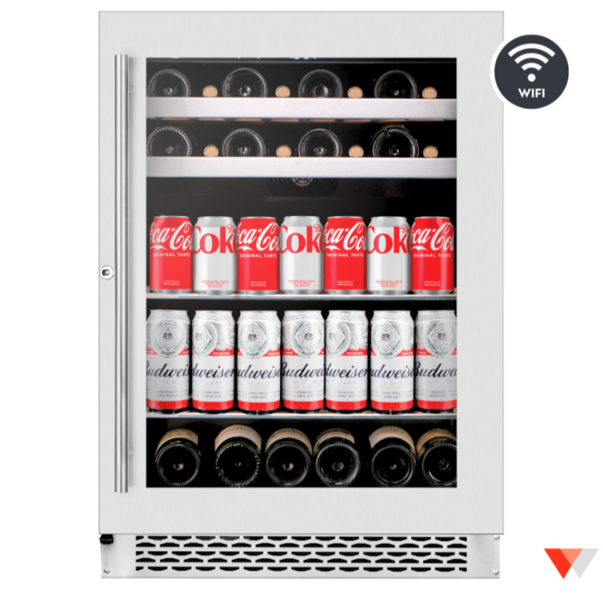 Breverage Center Wine Cell'R - Titanium - 1 Zone - 16 Bottles + 92 Cans
