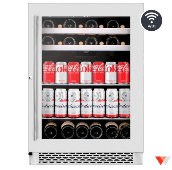 Breverage Center Wine Cell'R - Titanium - 1 Zone - 16 Bottles + 92 Cans