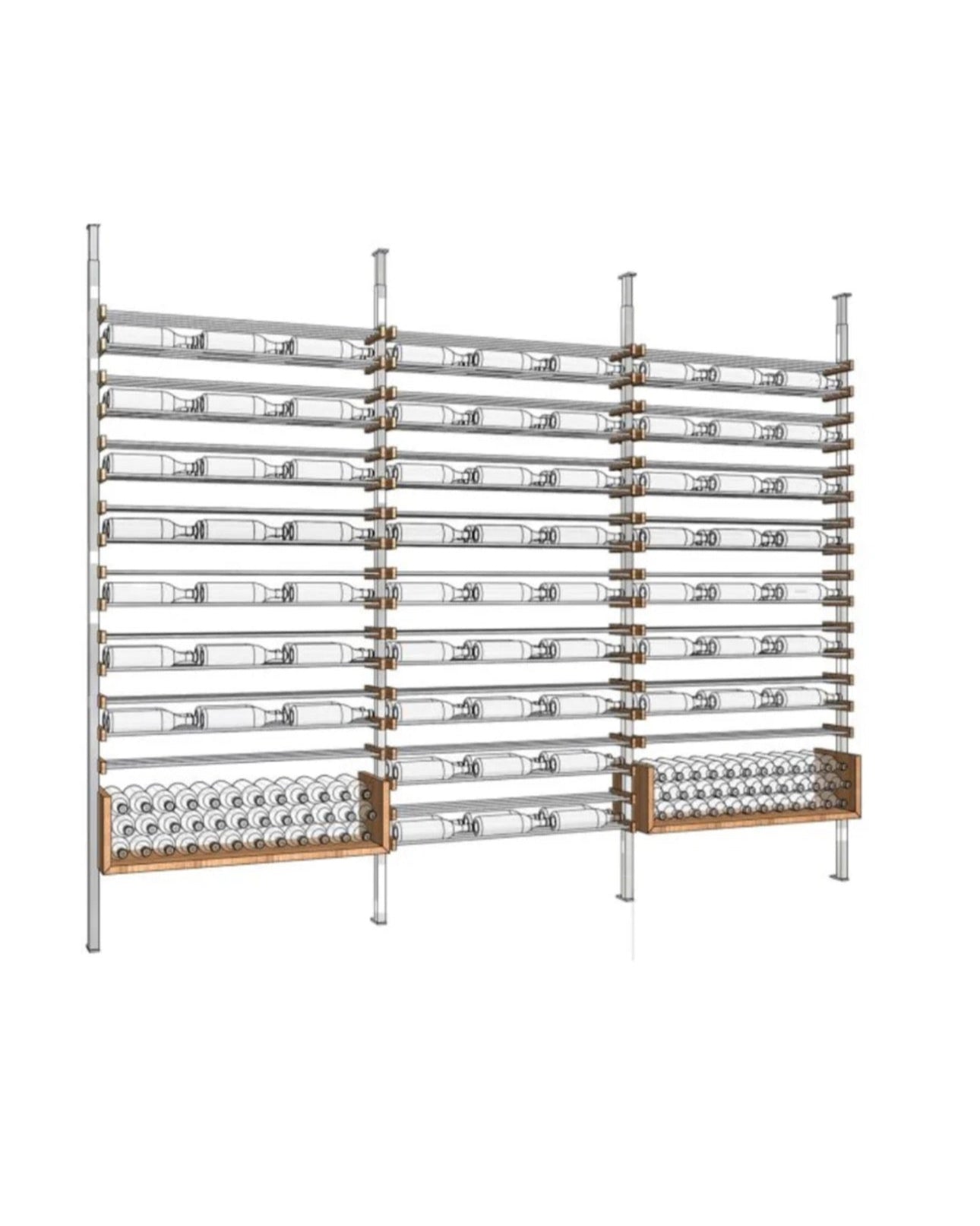 The U-Shelf, Walnut And Silver Metal