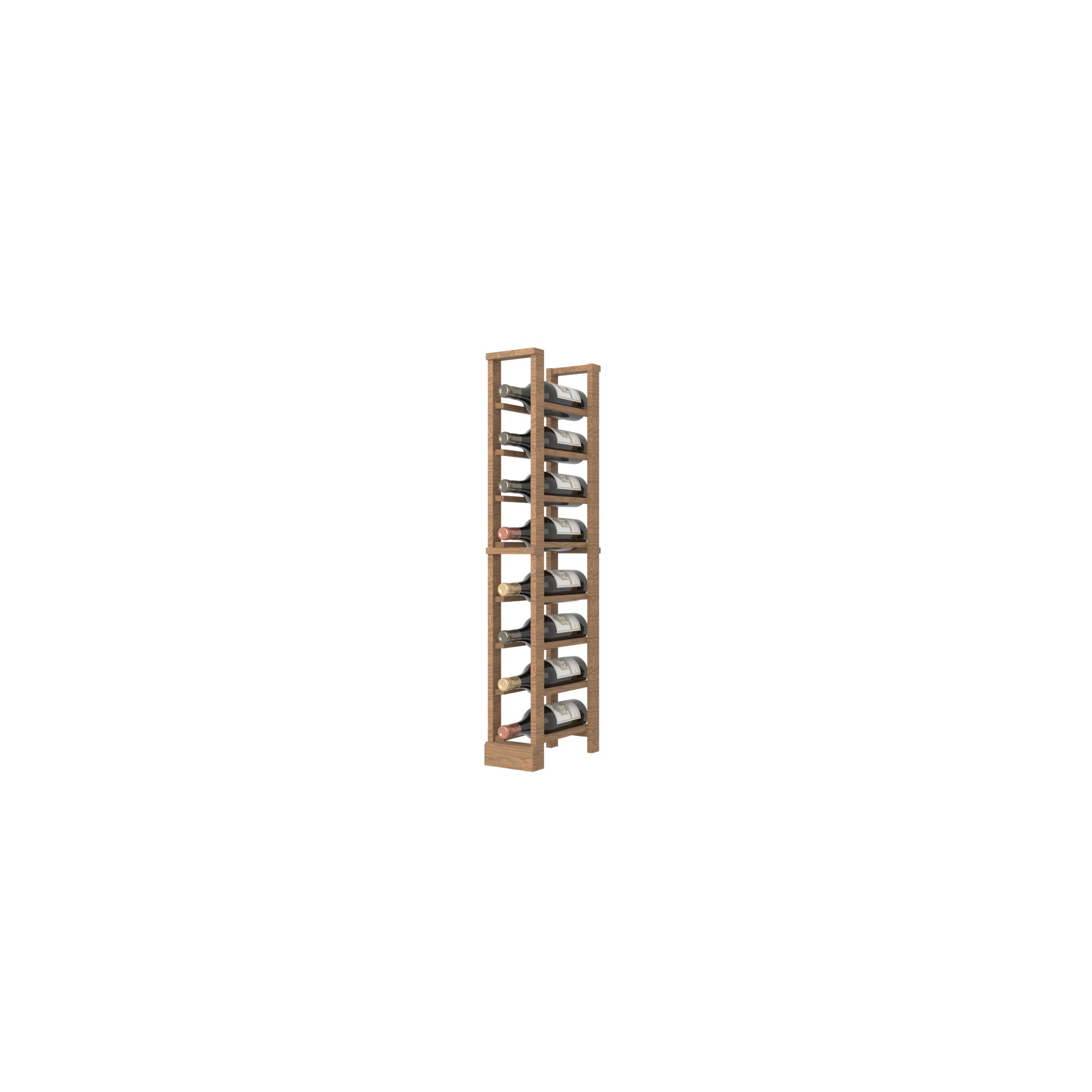 Individual Bottle Wood Wine Rack | 1 Column, 9 Rows - Magnum