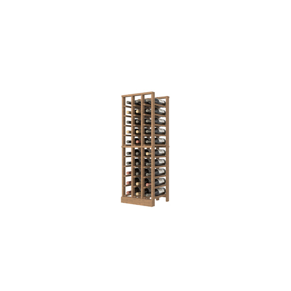Individual Bottle Wood Wine Rack With Display Row | 3 Column, 10 rows