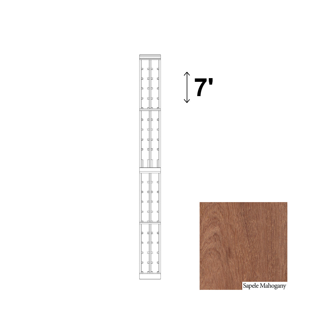 Individual Bottle Wood Wine Rack With Display Row, 2 Column - Ice Wine