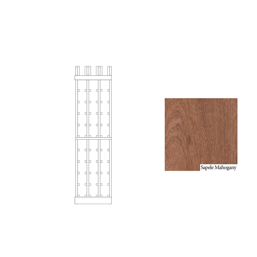 Individual Bottle Wood Wine Rack with Display Row | 3 Column, Ice Wine