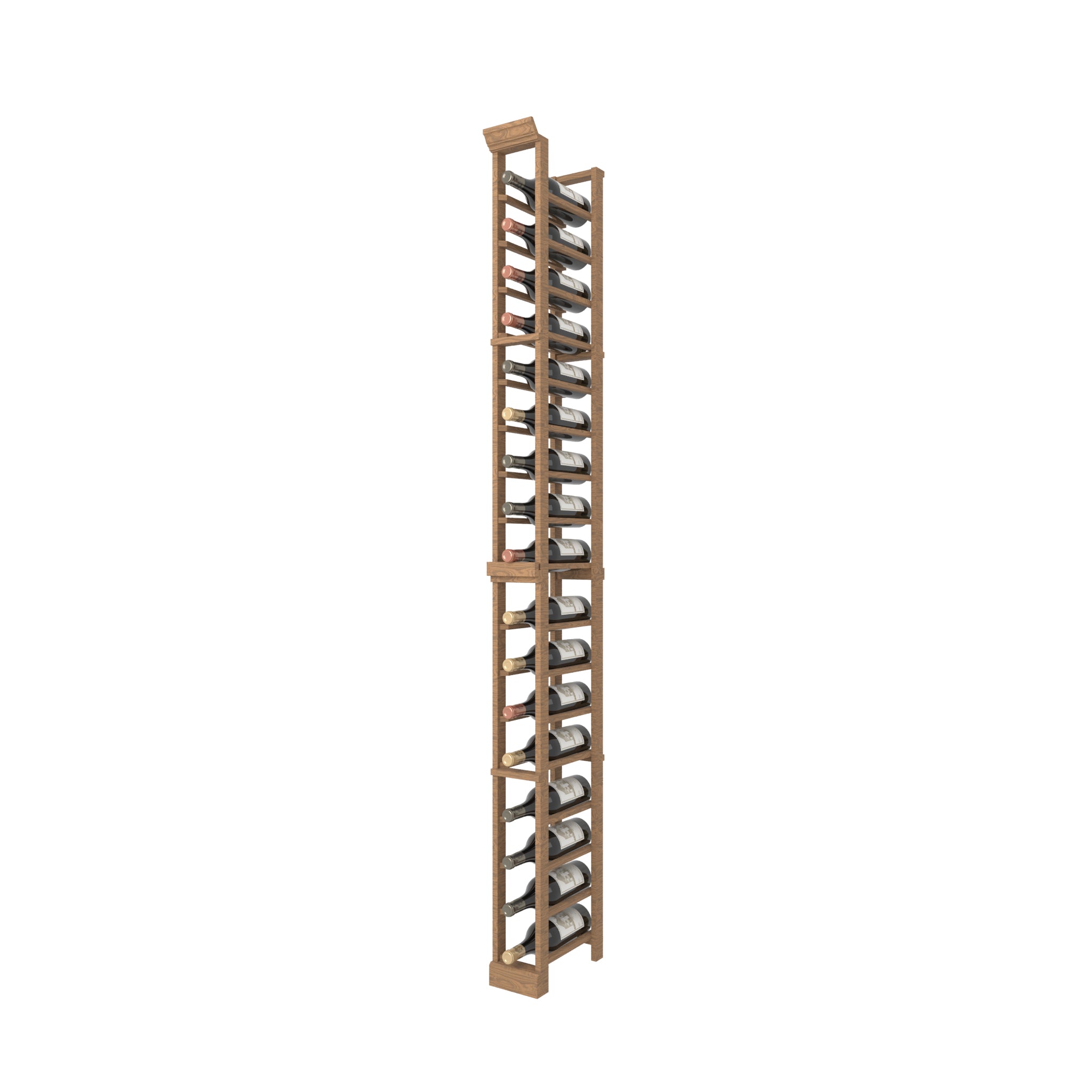 Individual Bottle Wood Wine Rack | 1 Column - Magnum