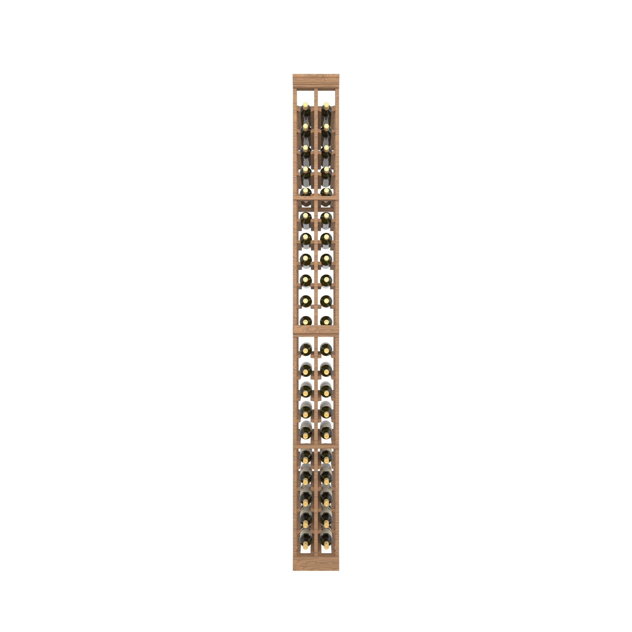 Individual Bottle Wood Wine Rack, 2 Column - Ice Wine