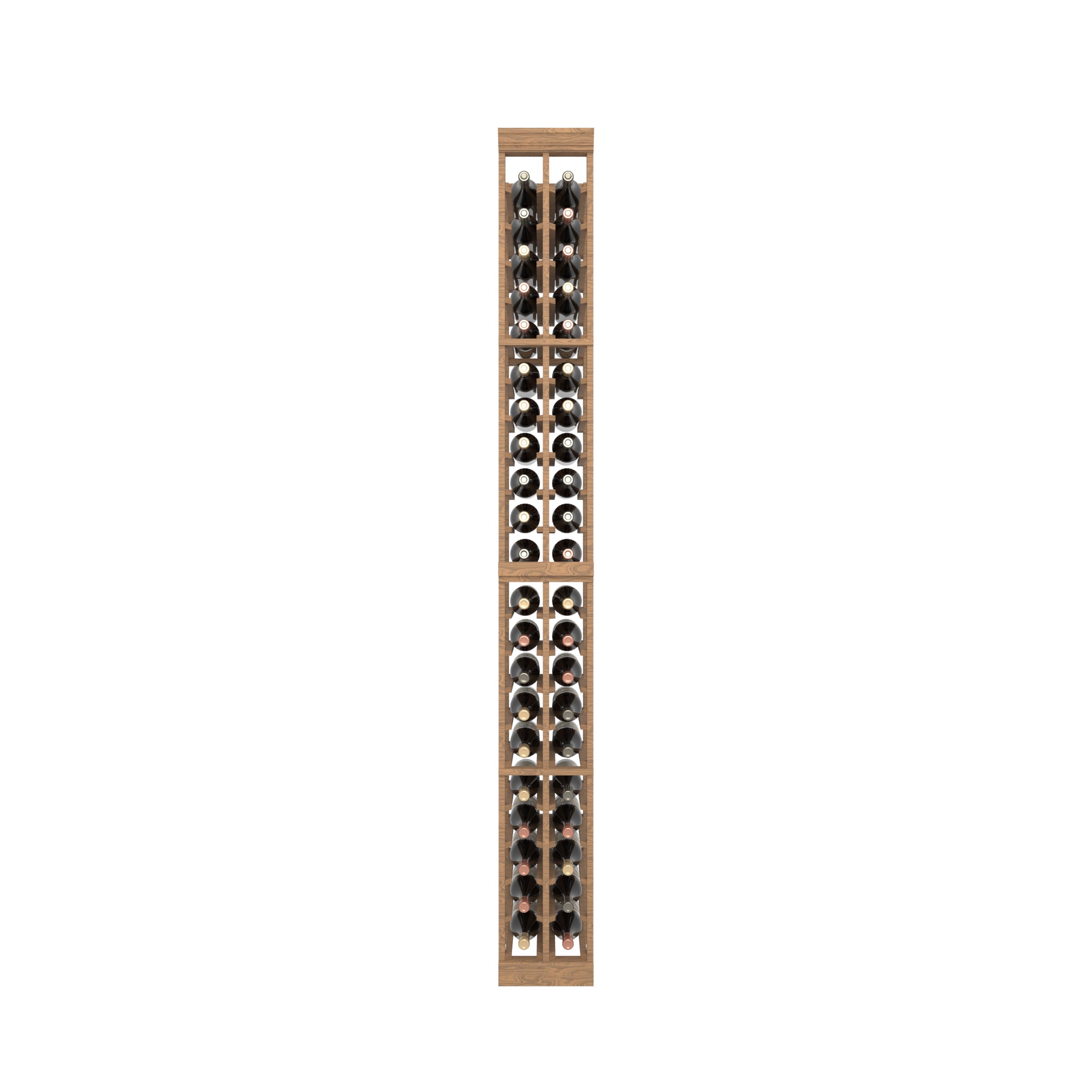 Individual Bottle Premium Wood Wine Rack | 2 Column