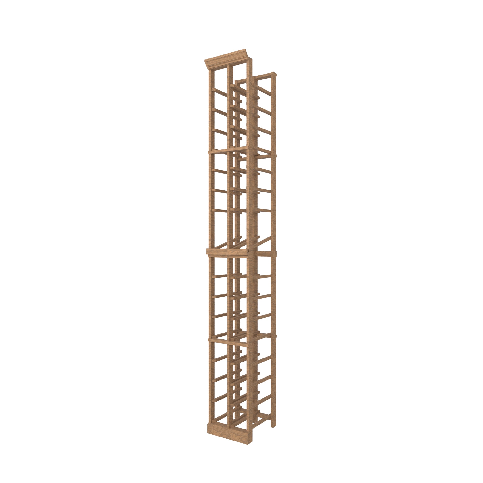 Individual Bottle Wood Wine Rack With Display Row, 2 Column - Magnum