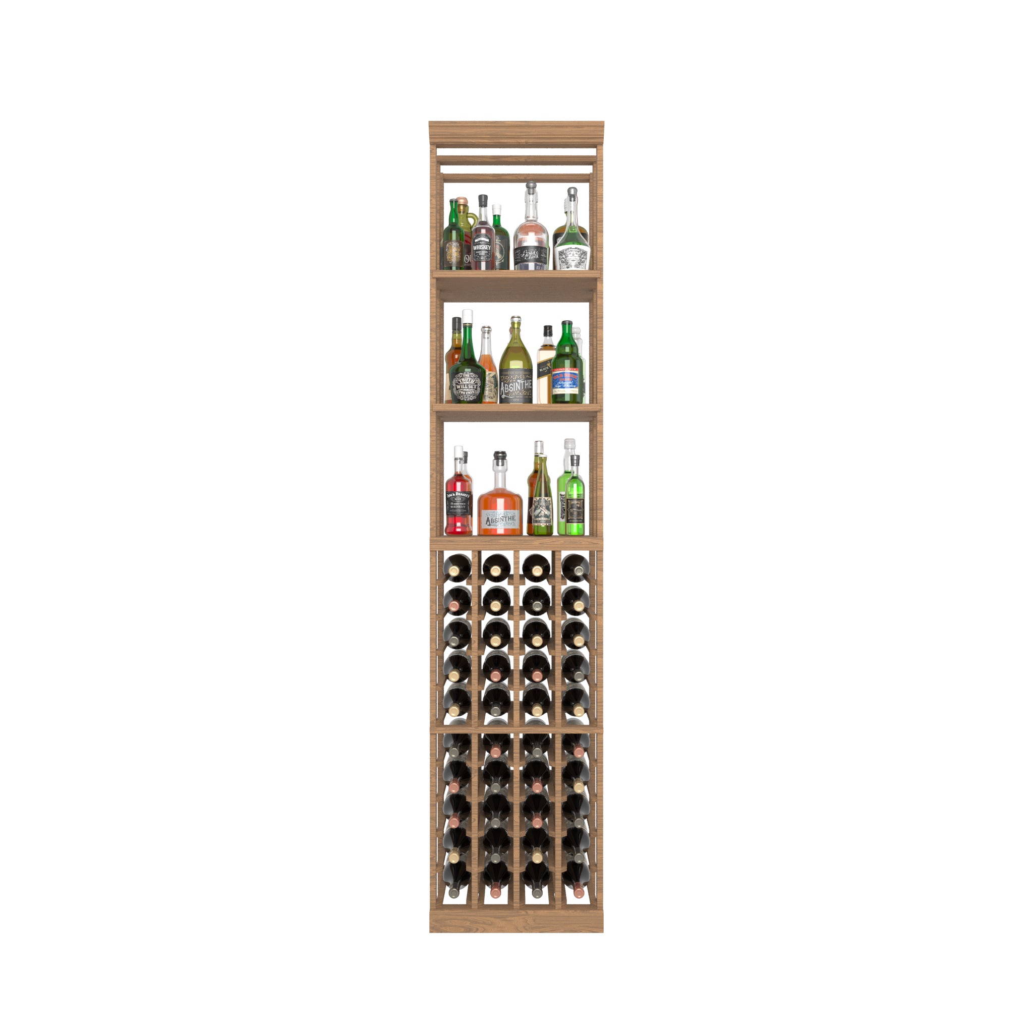 04 Column Rack with Liquor Display Shelves - 750ml Bottles