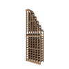 	06 Column Individual Bottle Cascade Wood Rack Right with Display Row