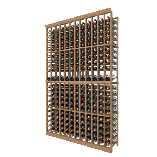 Individual Bottle Premium Wood Wine Rack, With Display Row | 12 Column
