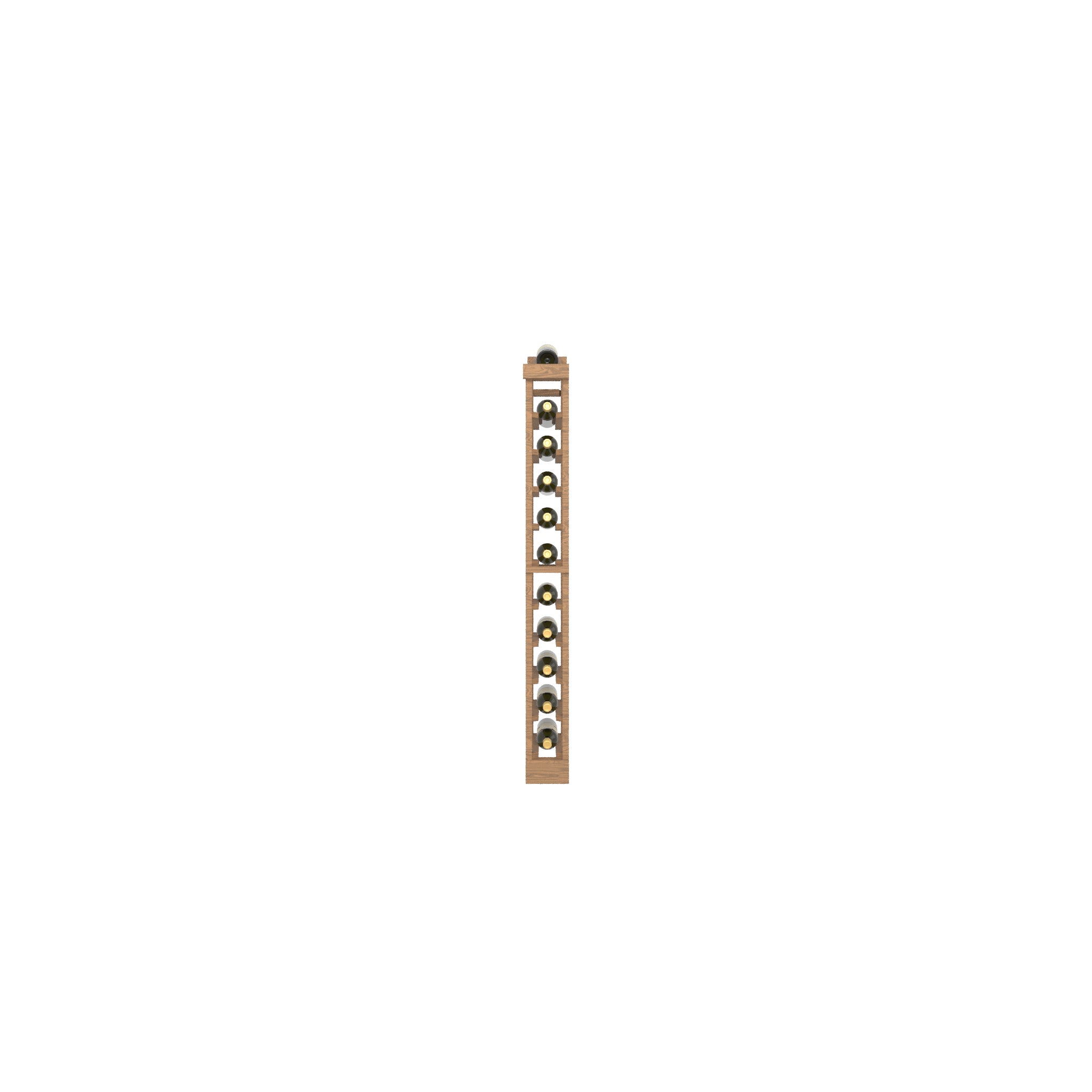 Individual Bottle Wood Wine Rack, With Display Row - Ice Wine Bottles