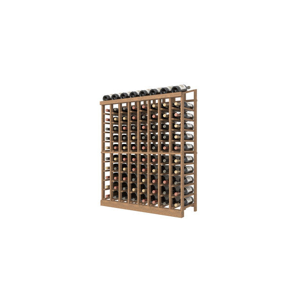 Individual bottle wood Wine Rack with a display row - 8 Column 11 rows